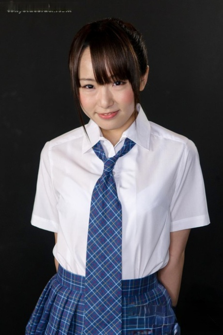 Japanese schoolgirl gags on a cock while being violently mouth fucked 56067940