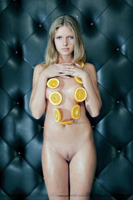 Hot blonde Kitty S poses totally naked after removing a creative necklace 69793337