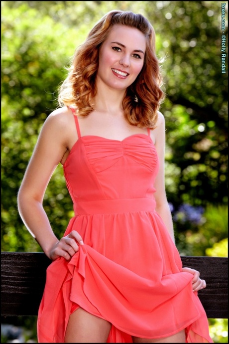 Pretty redhead Jonni Hennessy sets her great body free of a pretty dress 14701210