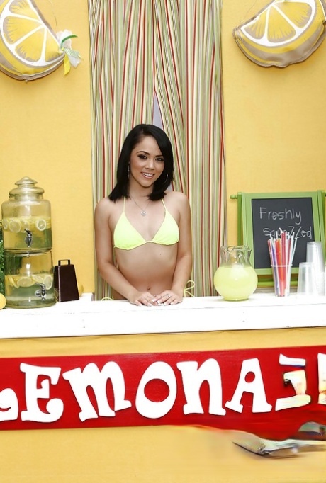 Latina solo model Kristina Rose doffing bikini at lemonade stand 16721420